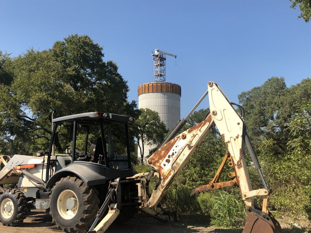 Water tower under construction